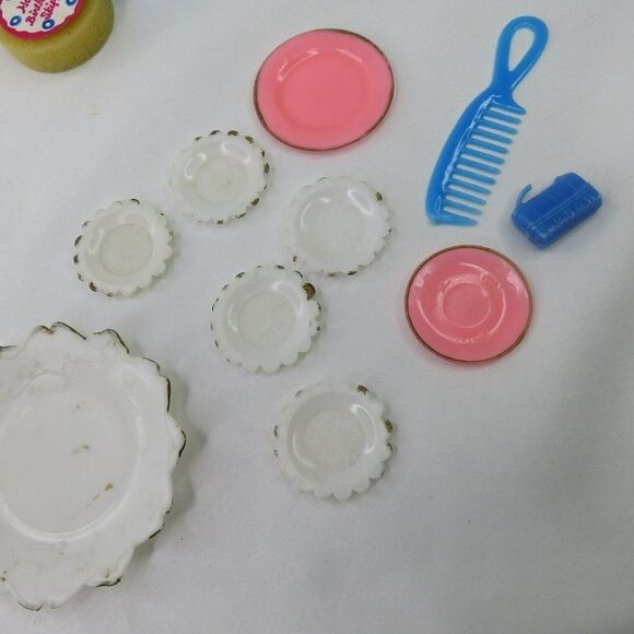 Skipper's Doll Party Accessory Lot Cake Cover Bowl Spoon Plate Glasses Straw Box - Picture 11 of 11